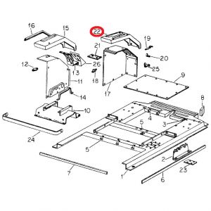 120493C1U Cover, RH Console