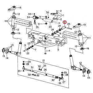 1259511C2 Pin, Front Axle Pivot