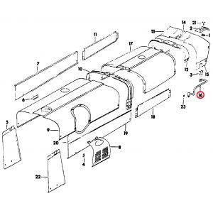 389031R1U LH Grab Handle, 656 Gear Drive