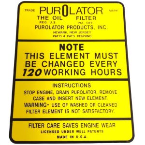 8000222 Decal, Purolator