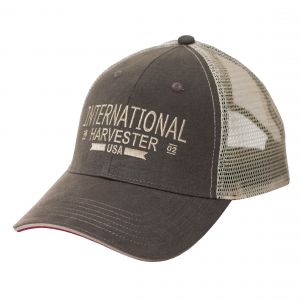 BC157 Trucker Hat, IH Khaki Tea Washed  Mesh USA