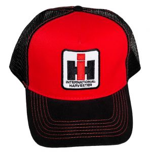 BC170 IH Trucker Hat, Black Mesh Back IH Logo Patch