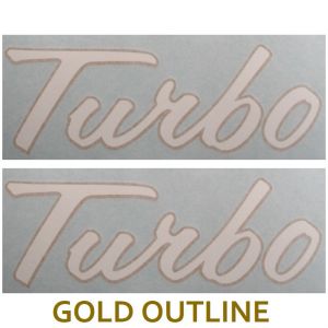 VI258 Decals, Turbo Set white/gold Vinyl