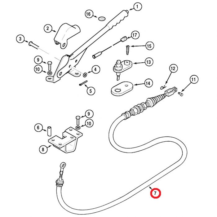 220448A6 Cable, Parking Brake