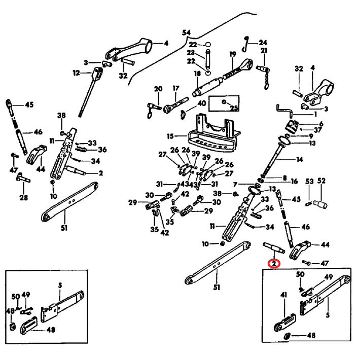 402656R1U Pin, Lower Link 7-3/8