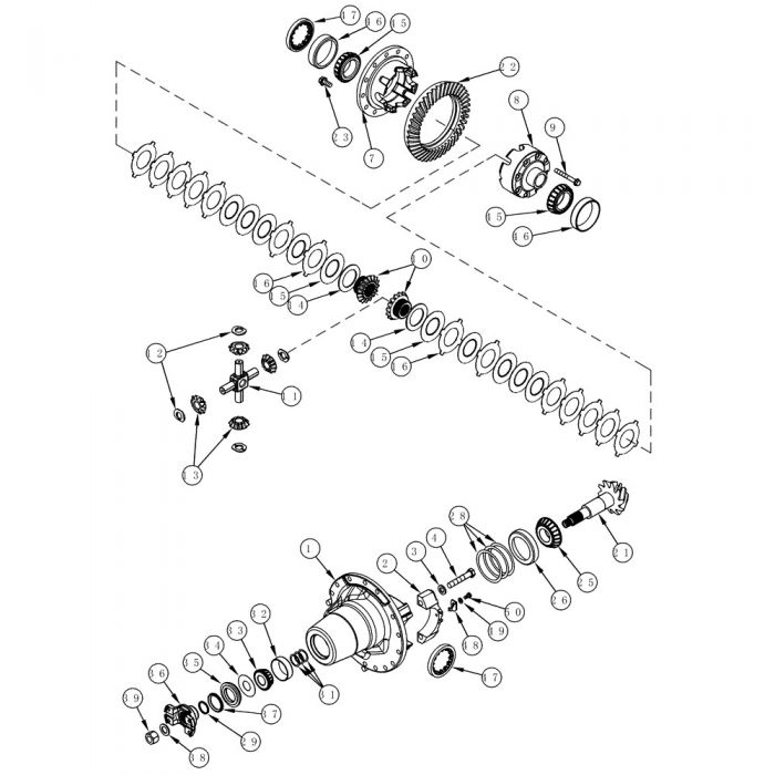 87404542 Differential Carrier Assy, MFWD