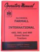 1014367 Operators Manual - Farmall 460/560/660 Diesel
