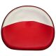 7181 Pan Seat, 4-Bolt Mount Red/White Vinyl