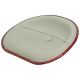 S357520CANG Pan Seat with Grommet, 4-Bolt Mount Silver Canvas