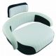 S400700E EMBOSSED Cushion Set w/ Upper Back, B&W Vinyl