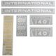 VI208 Decals 140, Vinyl black/chrome