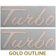 VI258 Decals, Turbo Set white/gold Vinyl